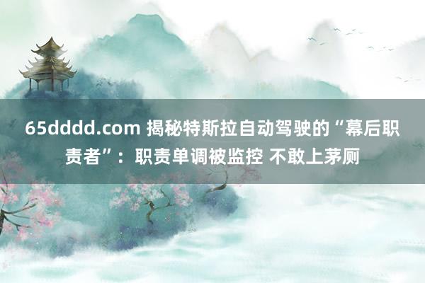 65dddd.com 揭秘特斯拉自动驾驶的“幕后职责者”：职责单调被监控 不敢上茅厕