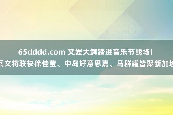 65dddd.com 文娱大鳄踏进音乐节战场! 阅文将联袂徐佳莹、中岛好意思嘉、马群耀皆聚新加坡