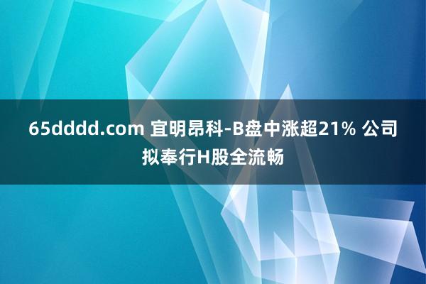 65dddd.com 宜明昂科-B盘中涨超21% 公司拟奉行H股全流畅