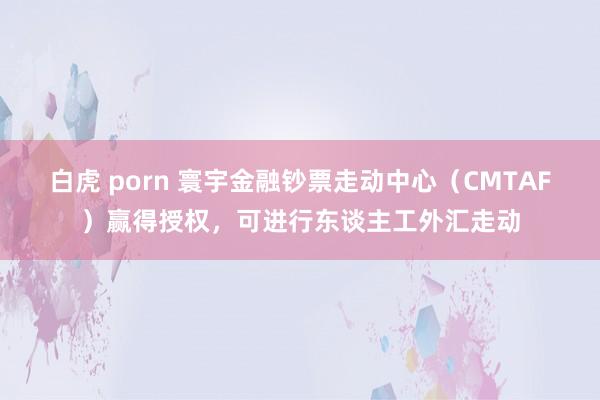 白虎 porn 寰宇金融钞票走动中心（CMTAF）赢得授权，可进行东谈主工外汇走动