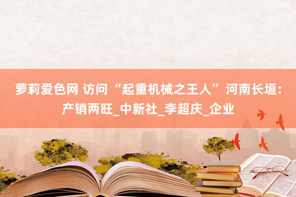 萝莉爱色网 访问 “起重机械之王人” 河南长垣：产销两旺_中新社_李超庆_企业
